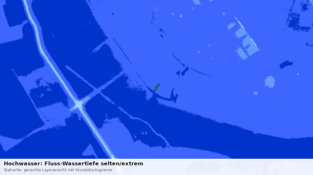 Statische Kartenansicht: Hochwasser: Fluss-Wassertiefe selten/extrem