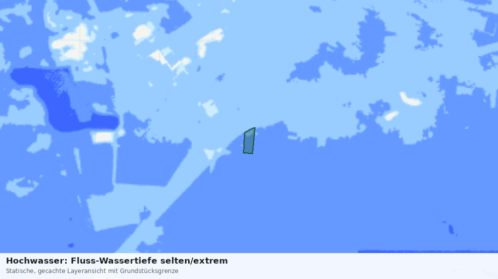 Statische Kartenansicht: Hochwasser: Fluss-Wassertiefe selten/extrem