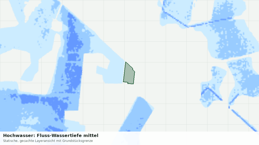 Statische Kartenansicht: Hochwasser: Fluss-Wassertiefe mittel