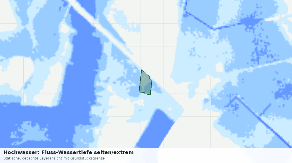 Statische Kartenansicht: Hochwasser: Fluss-Wassertiefe selten/extrem