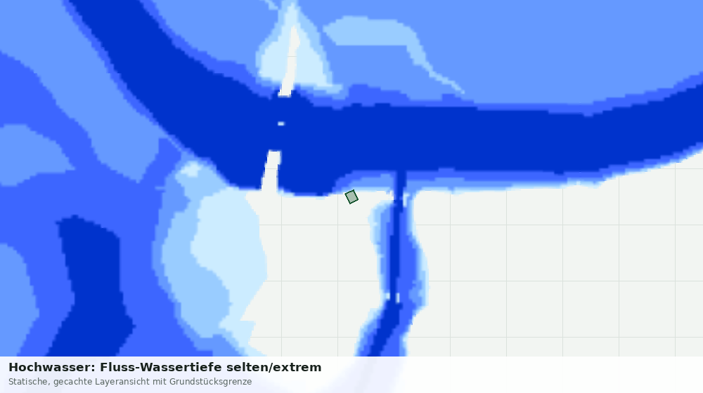 Statische Kartenansicht: Hochwasser: Fluss-Wassertiefe selten/extrem