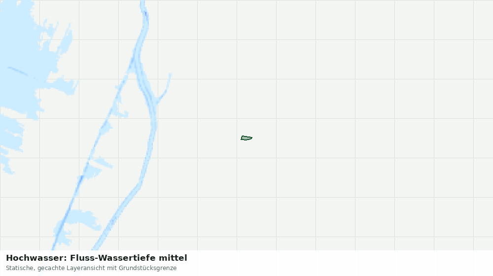 Statische Kartenansicht: Hochwasser: Fluss-Wassertiefe mittel