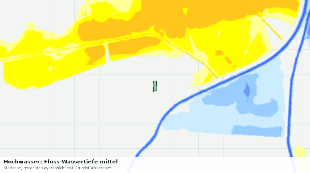 Statische Kartenansicht: Hochwasser: Fluss-Wassertiefe mittel