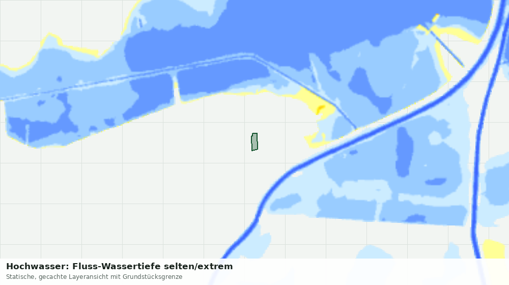 Statische Kartenansicht: Hochwasser: Fluss-Wassertiefe selten/extrem