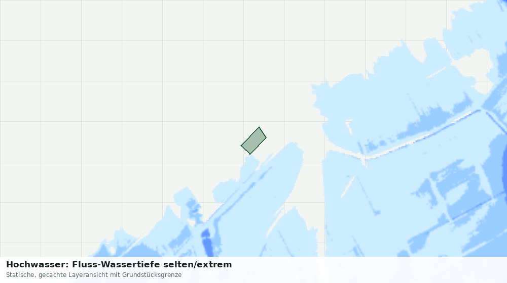 Statische Kartenansicht: Hochwasser: Fluss-Wassertiefe selten/extrem