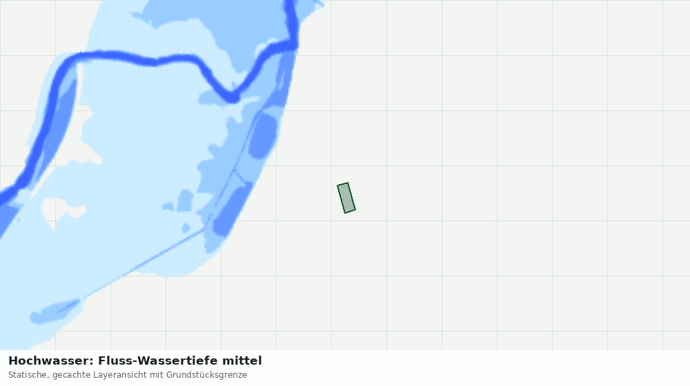 Statische Kartenansicht: Hochwasser: Fluss-Wassertiefe mittel