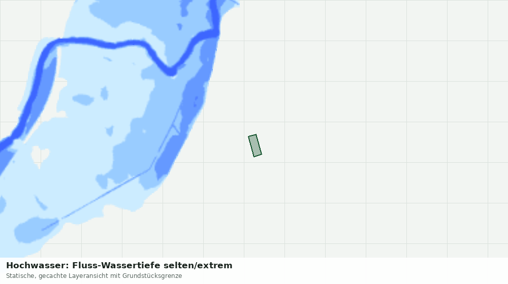 Statische Kartenansicht: Hochwasser: Fluss-Wassertiefe selten/extrem