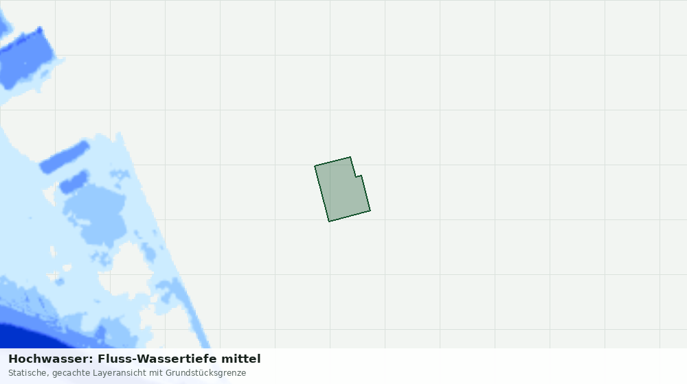 Statische Kartenansicht: Hochwasser: Fluss-Wassertiefe mittel