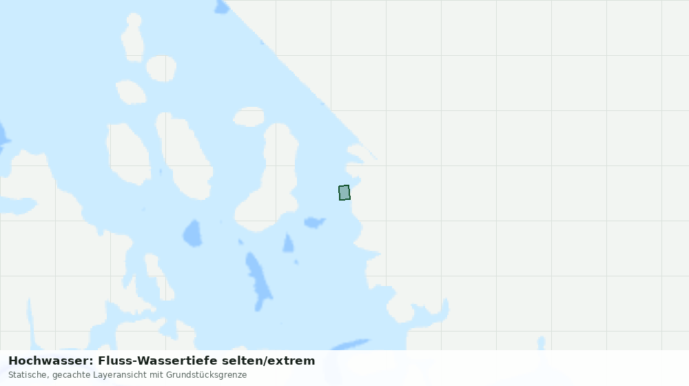 Statische Kartenansicht: Hochwasser: Fluss-Wassertiefe selten/extrem