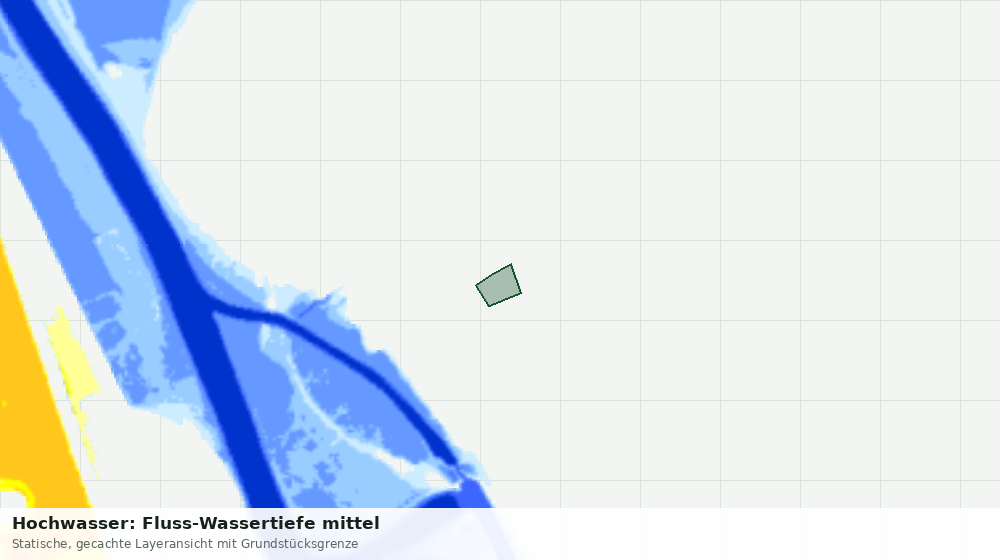 Statische Kartenansicht: Hochwasser: Fluss-Wassertiefe mittel