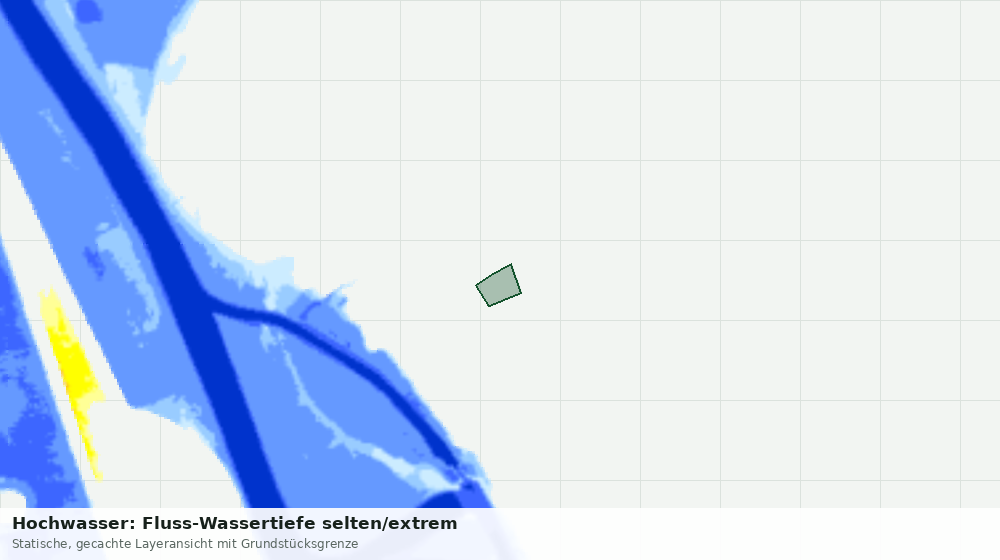 Statische Kartenansicht: Hochwasser: Fluss-Wassertiefe selten/extrem