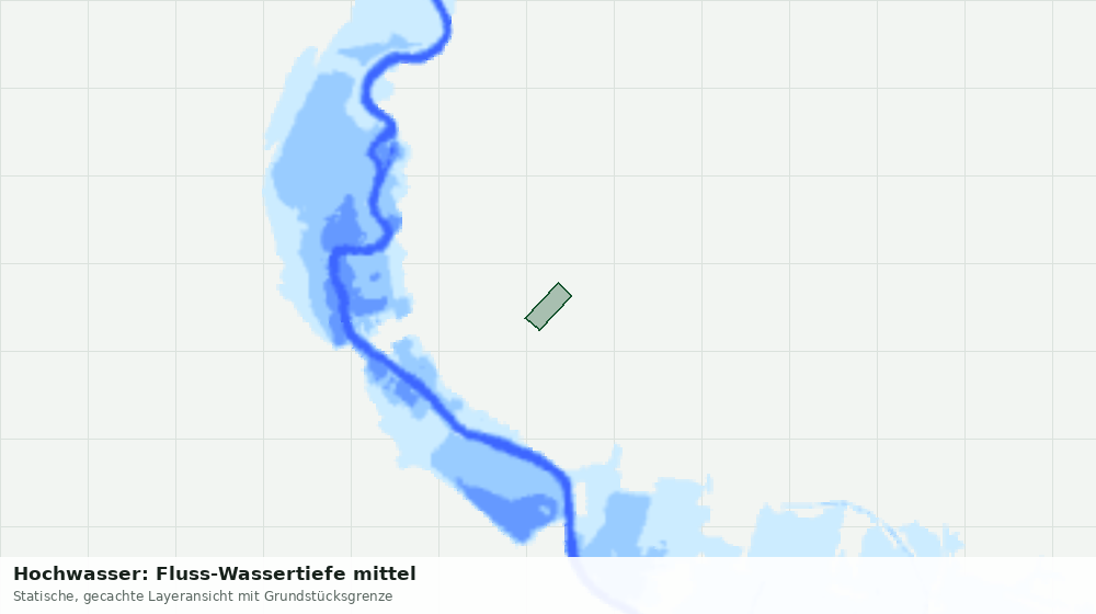 Statische Kartenansicht: Hochwasser: Fluss-Wassertiefe mittel