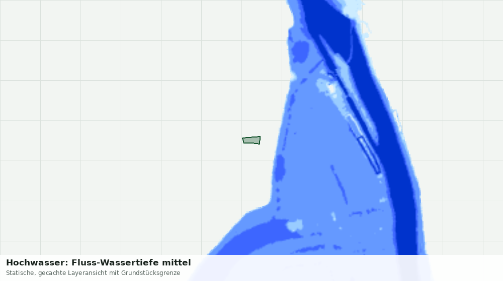 Statische Kartenansicht: Hochwasser: Fluss-Wassertiefe mittel