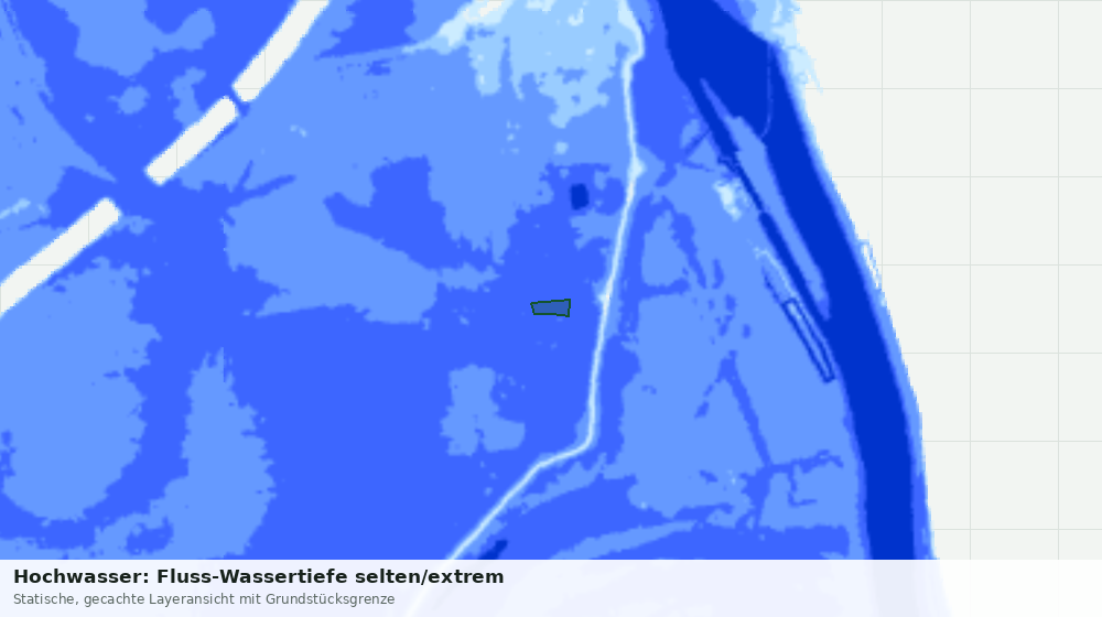 Statische Kartenansicht: Hochwasser: Fluss-Wassertiefe selten/extrem