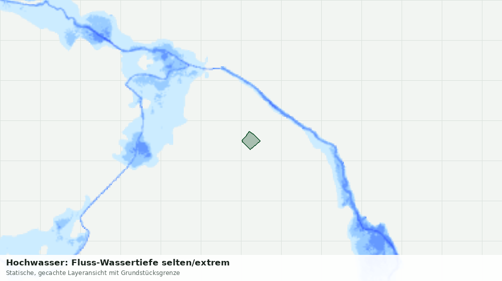 Statische Kartenansicht: Hochwasser: Fluss-Wassertiefe selten/extrem