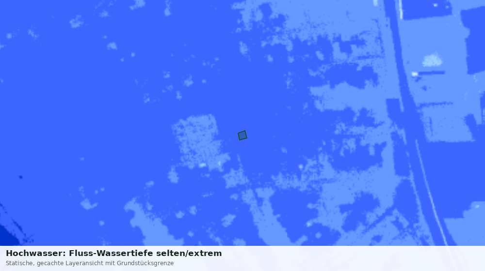 Statische Kartenansicht: Hochwasser: Fluss-Wassertiefe selten/extrem