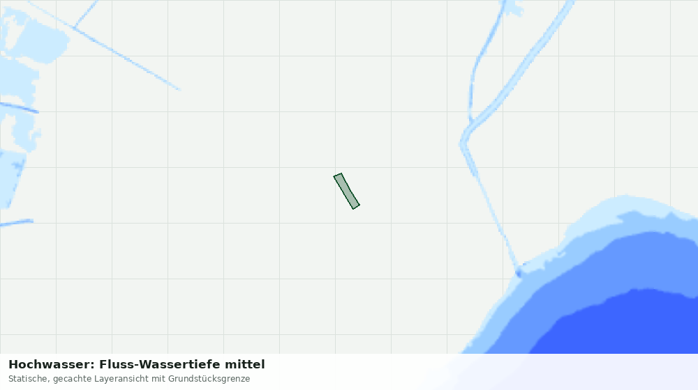 Statische Kartenansicht: Hochwasser: Fluss-Wassertiefe mittel