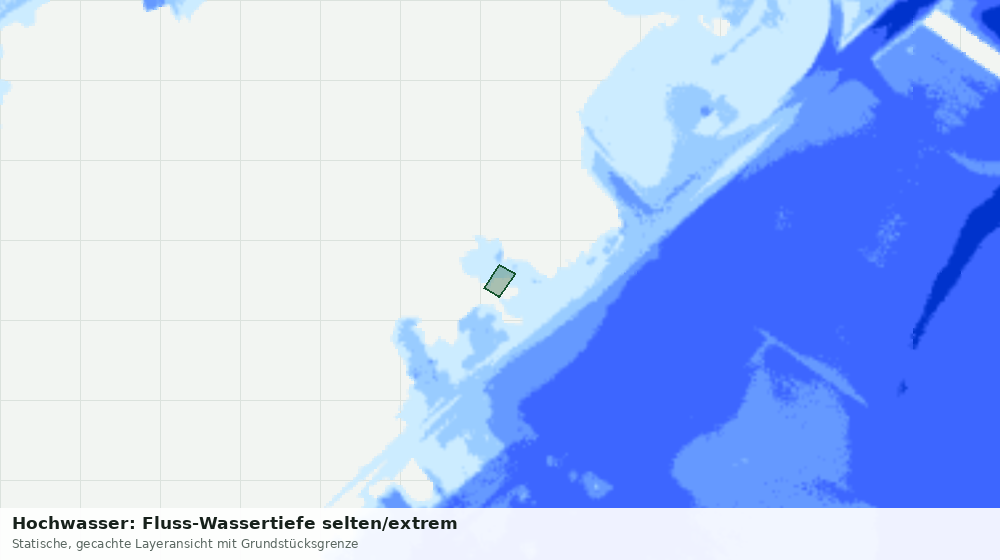 Statische Kartenansicht: Hochwasser: Fluss-Wassertiefe selten/extrem