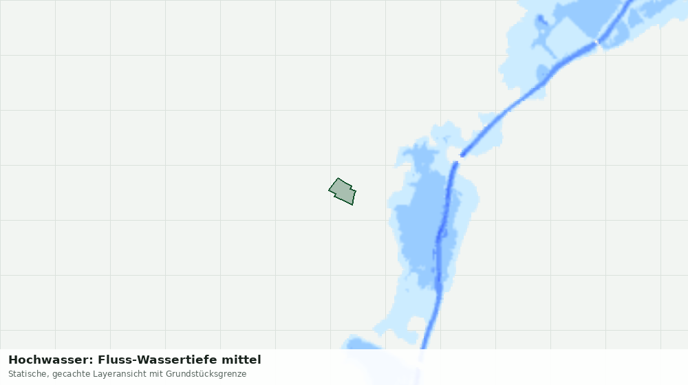Statische Kartenansicht: Hochwasser: Fluss-Wassertiefe mittel
