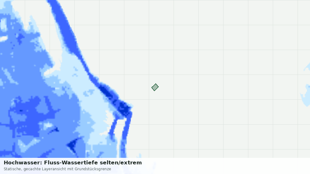 Statische Kartenansicht: Hochwasser: Fluss-Wassertiefe selten/extrem