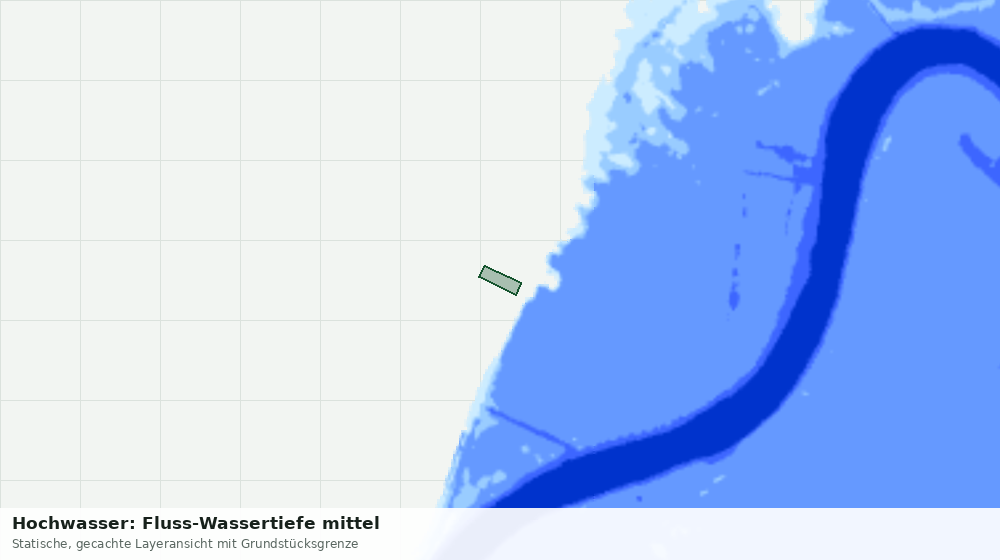 Statische Kartenansicht: Hochwasser: Fluss-Wassertiefe mittel