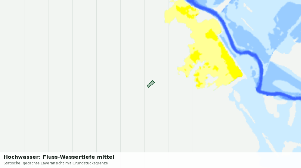 Statische Kartenansicht: Hochwasser: Fluss-Wassertiefe mittel