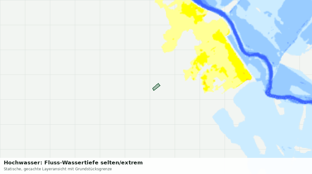 Statische Kartenansicht: Hochwasser: Fluss-Wassertiefe selten/extrem