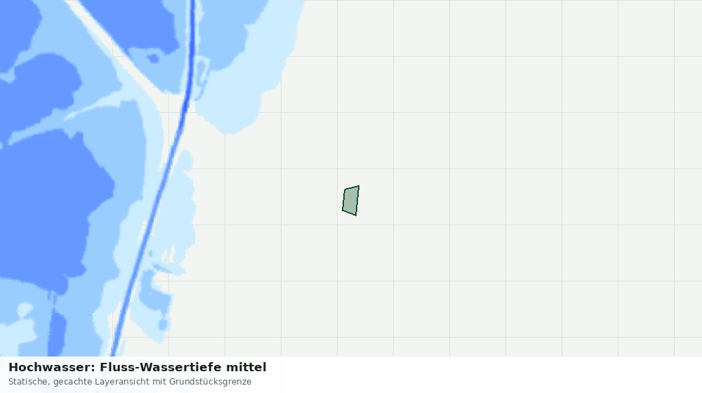 Statische Kartenansicht: Hochwasser: Fluss-Wassertiefe mittel