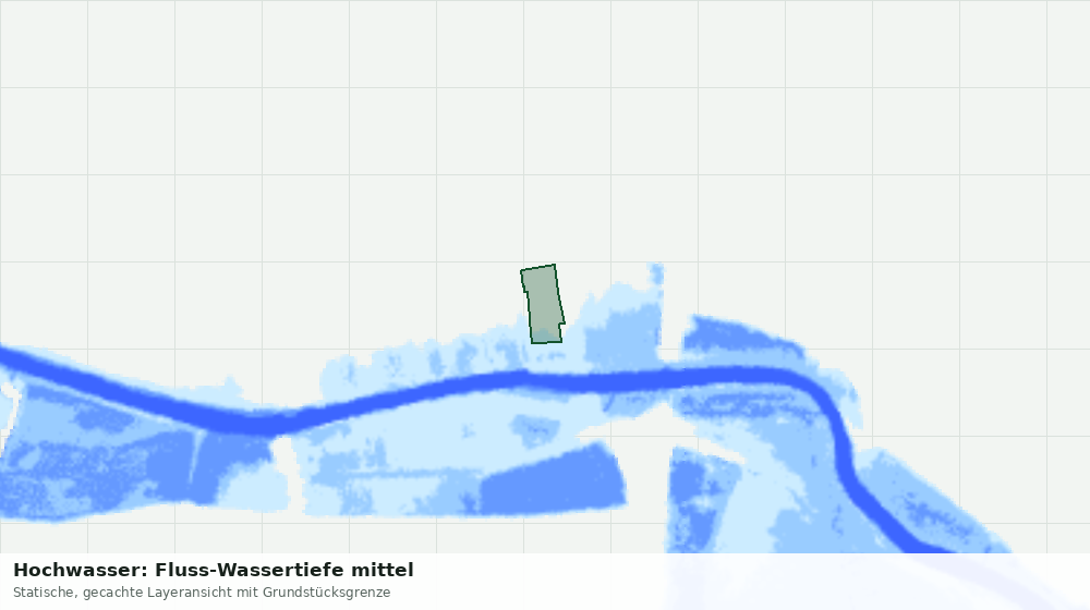 Statische Kartenansicht: Hochwasser: Fluss-Wassertiefe mittel