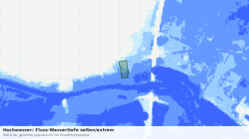 Statische Kartenansicht: Hochwasser: Fluss-Wassertiefe selten/extrem