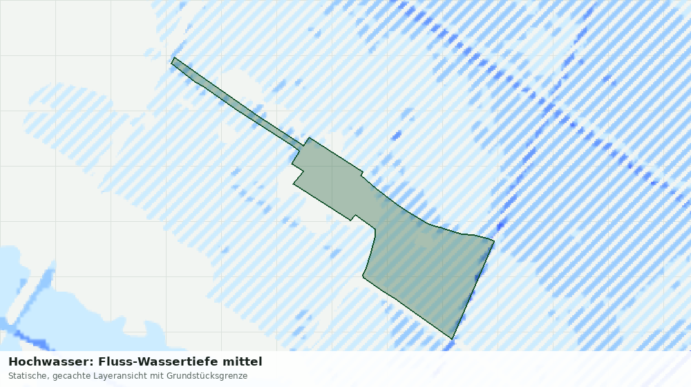 Statische Kartenansicht: Hochwasser: Fluss-Wassertiefe mittel