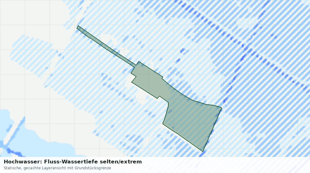 Statische Kartenansicht: Hochwasser: Fluss-Wassertiefe selten/extrem