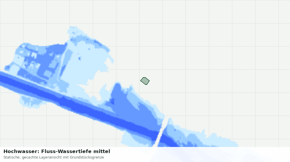 Statische Kartenansicht: Hochwasser: Fluss-Wassertiefe mittel