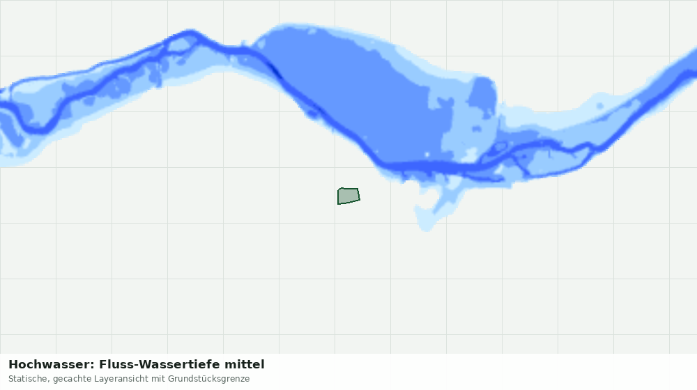 Statische Kartenansicht: Hochwasser: Fluss-Wassertiefe mittel