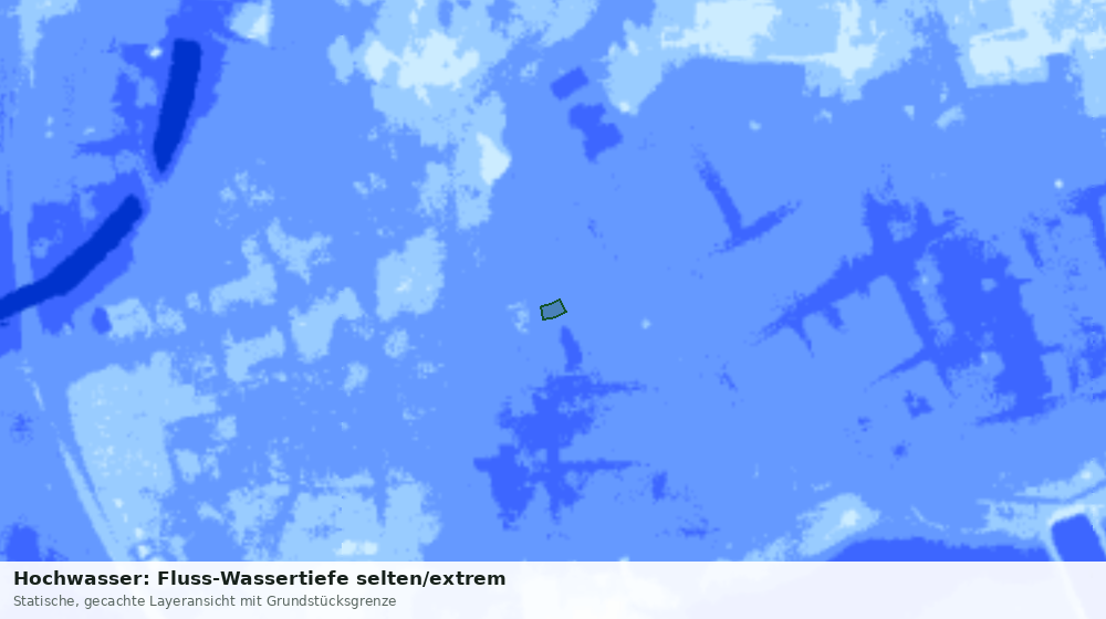 Statische Kartenansicht: Hochwasser: Fluss-Wassertiefe selten/extrem