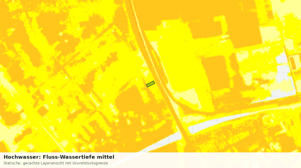 Statische Kartenansicht: Hochwasser: Fluss-Wassertiefe mittel