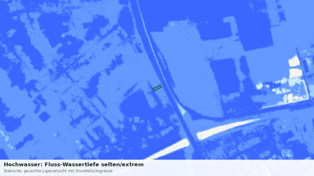 Statische Kartenansicht: Hochwasser: Fluss-Wassertiefe selten/extrem