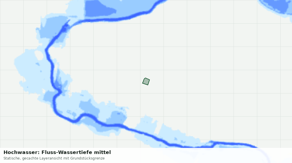 Statische Kartenansicht: Hochwasser: Fluss-Wassertiefe mittel