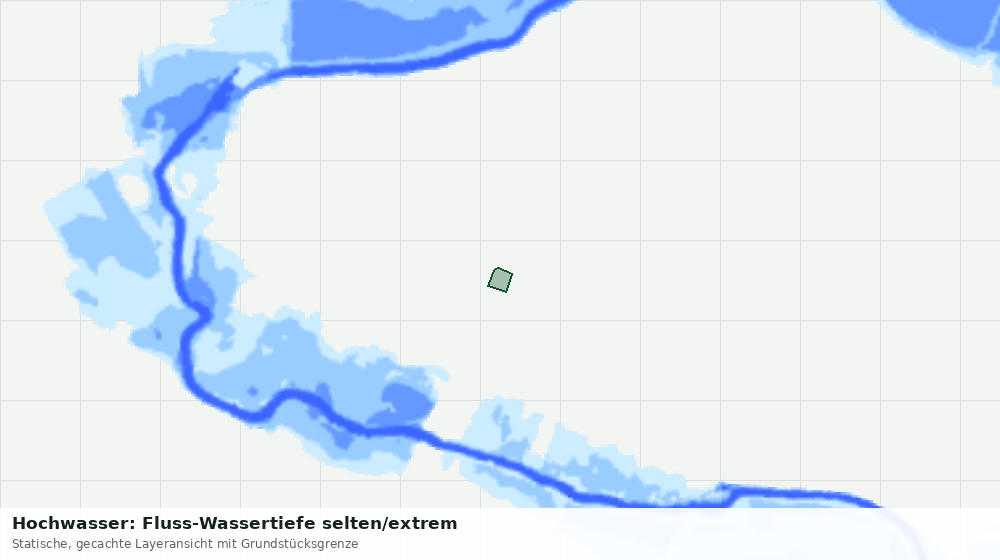 Statische Kartenansicht: Hochwasser: Fluss-Wassertiefe selten/extrem