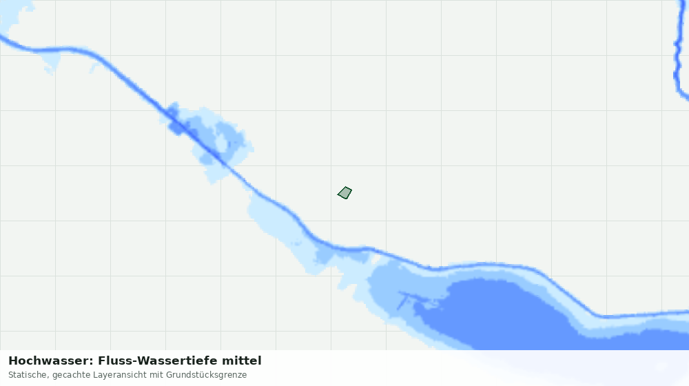 Statische Kartenansicht: Hochwasser: Fluss-Wassertiefe mittel