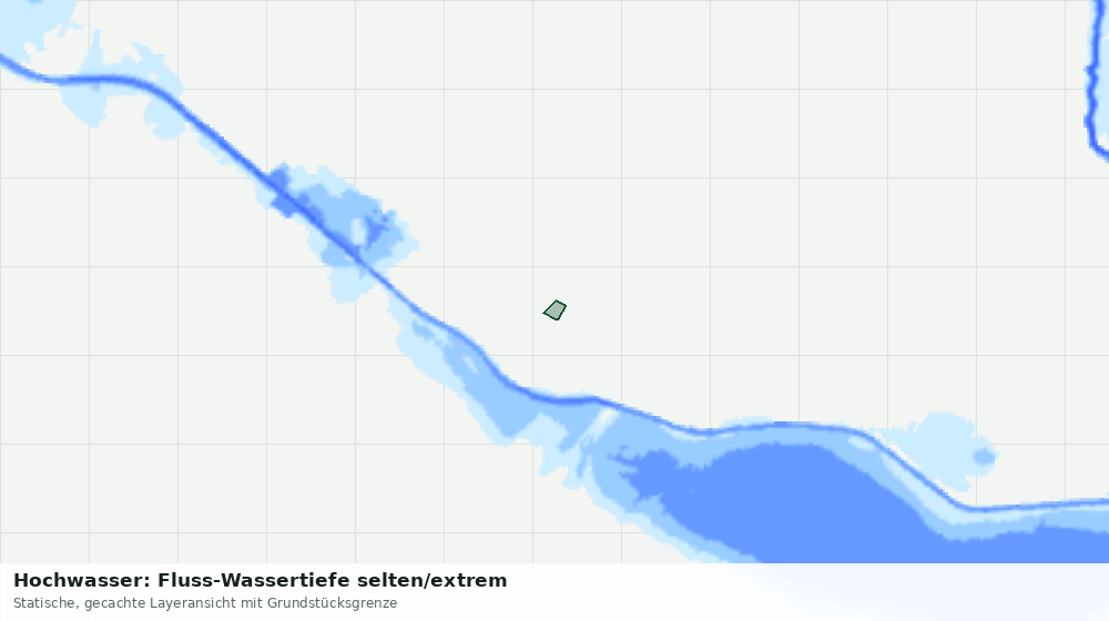 Statische Kartenansicht: Hochwasser: Fluss-Wassertiefe selten/extrem