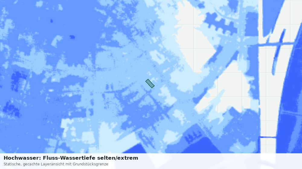 Statische Kartenansicht: Hochwasser: Fluss-Wassertiefe selten/extrem