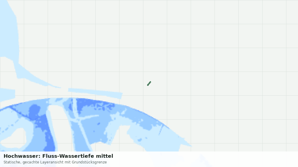 Statische Kartenansicht: Hochwasser: Fluss-Wassertiefe mittel