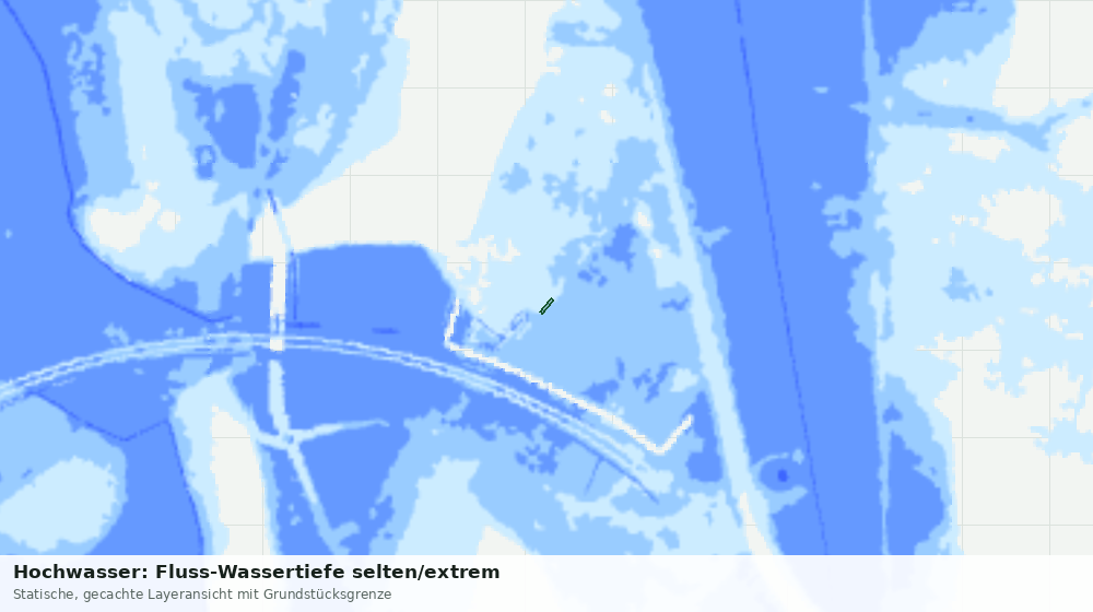 Statische Kartenansicht: Hochwasser: Fluss-Wassertiefe selten/extrem