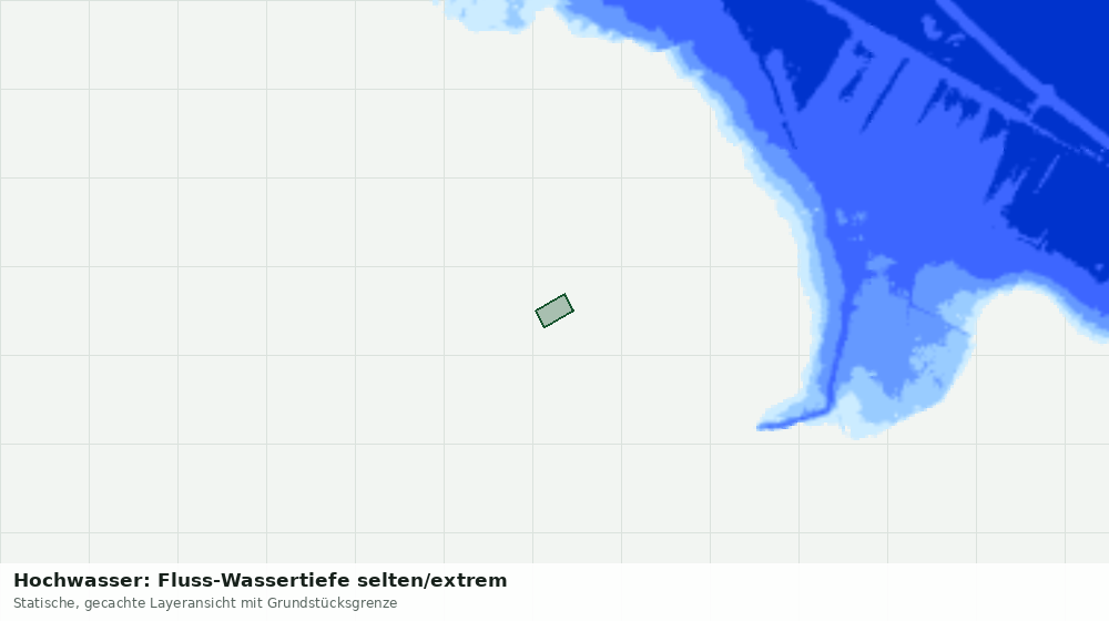 Statische Kartenansicht: Hochwasser: Fluss-Wassertiefe selten/extrem