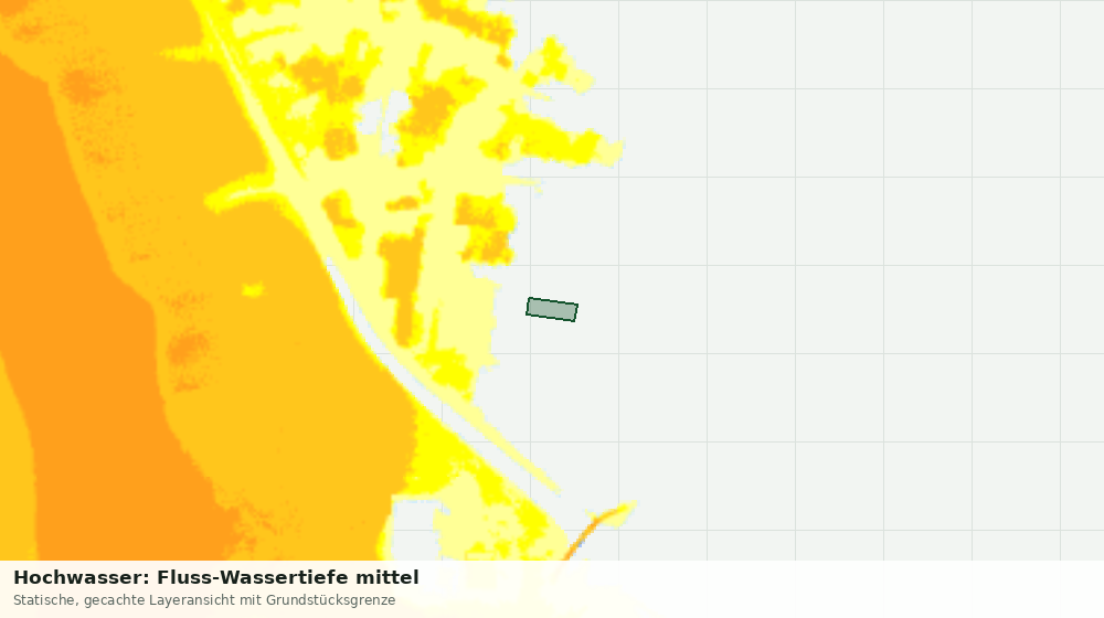 Statische Kartenansicht: Hochwasser: Fluss-Wassertiefe mittel