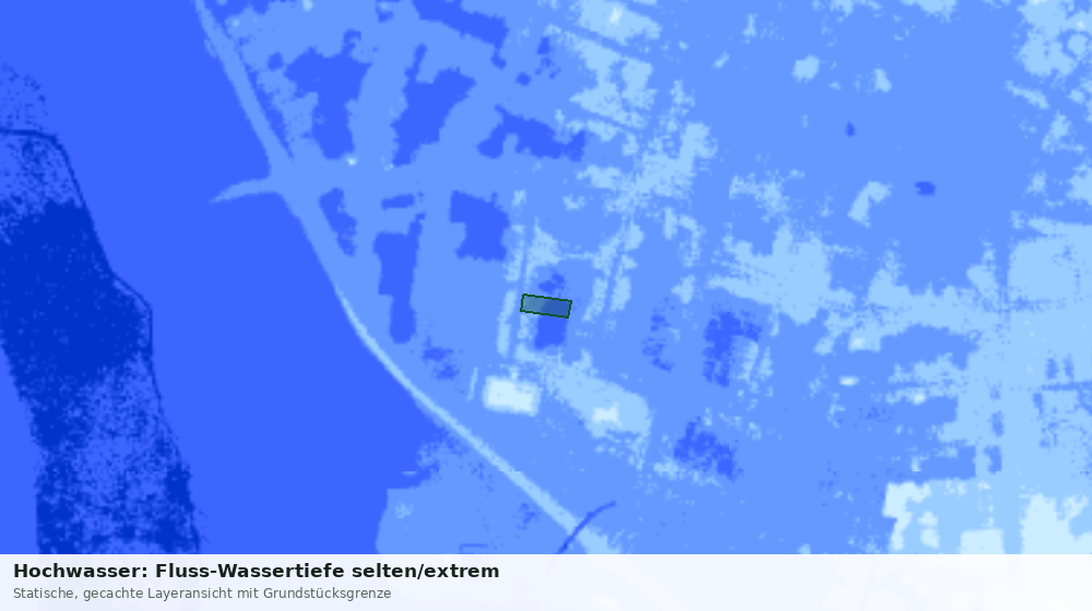 Statische Kartenansicht: Hochwasser: Fluss-Wassertiefe selten/extrem