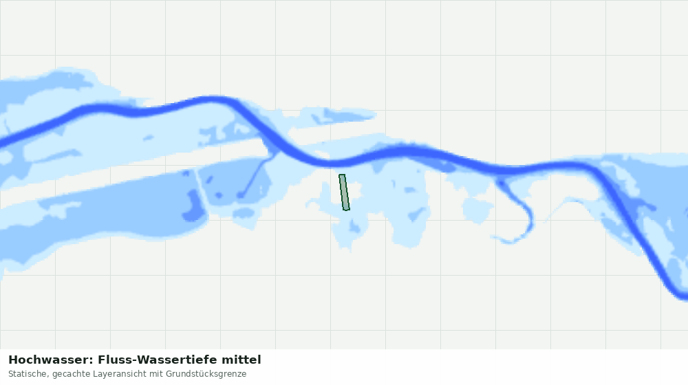 Statische Kartenansicht: Hochwasser: Fluss-Wassertiefe mittel