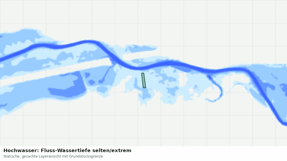 Statische Kartenansicht: Hochwasser: Fluss-Wassertiefe selten/extrem