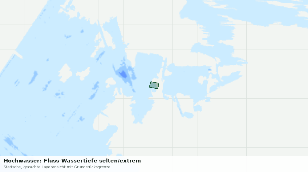 Statische Kartenansicht: Hochwasser: Fluss-Wassertiefe selten/extrem